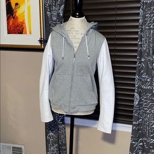 Aqua Gray and White Jacket - Large